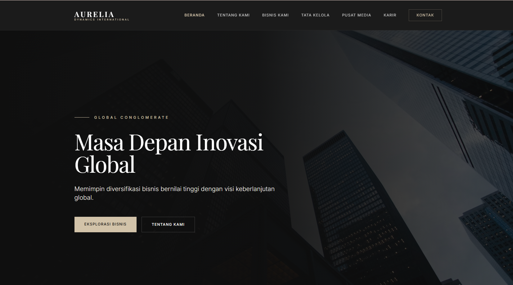 Web Profil Perusahaan Tampilan Profesional Luxury
